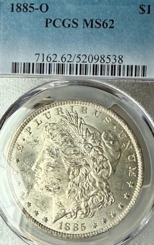 1885-O MS62 Excellent PCGS New Orleans Mint Morgan Silver Dollar