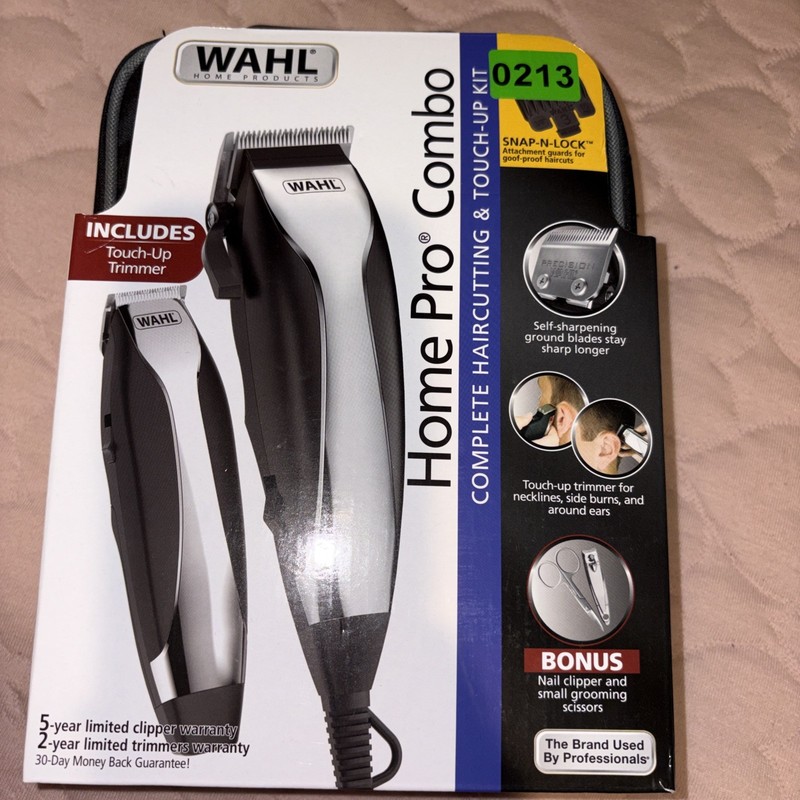 WAHL Home Pro Combo Complete Hair Cutting Kit Clipper Trimmer 20pc Set w/ Case