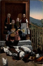 Children Hesse Germany vintage postcard o724