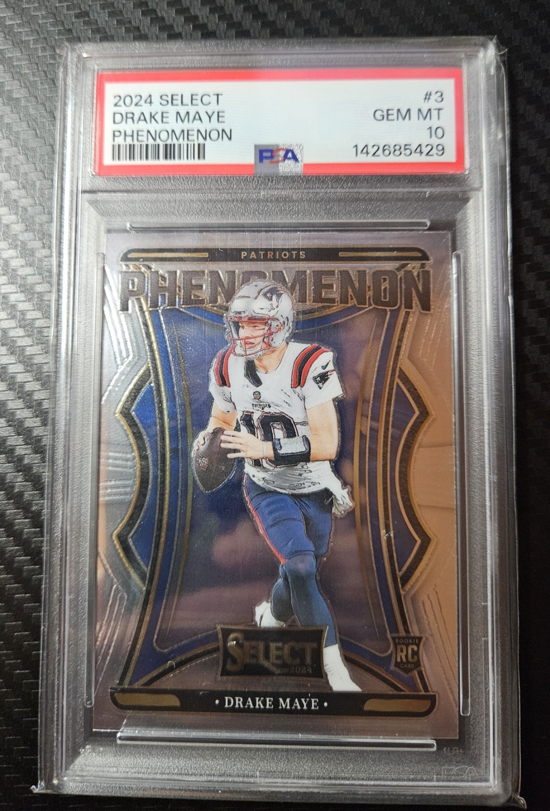 Drake Maye Panini Select Phenomenon #3 Base