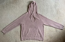 American Eagle Outfitters Pink Sweater Hoodie Drawstring Pullover Size M Medium
