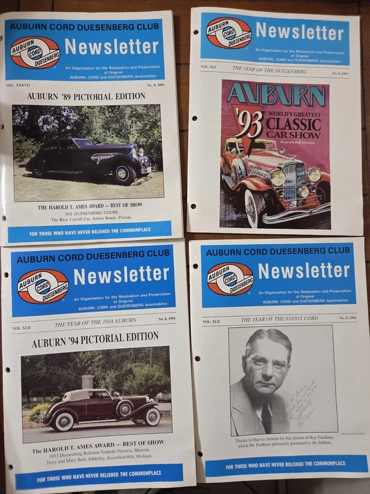 AUBURN CORD DUESENBERG CLUB NEWSLETTER MAGAZINE 39 Issues from 1989-2004 - Image 2 of 4