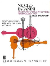 Moto perpetuo op. 11 violino e chitarra Paganini prima edizione opere sconosciute Zi