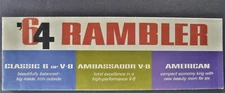 1964 Rambler Brochure Folder Ambassador Classic American AMC Excellent Original