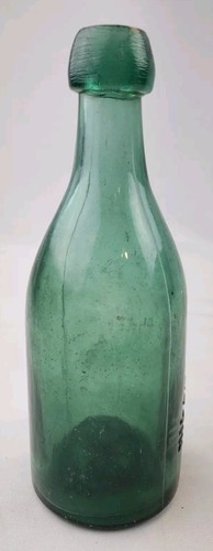 RARE Antique Millville Glass Works Iron Pontil Green Soda Pop Bottle Blob Top NJ - Picture 12 of 16