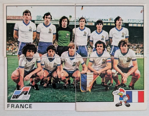 Set 4 Figurine Stickers Squadra Team FRANCE PANINI EURO 84 1984 - NEW