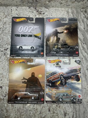 Hotwheels Premium Lot Of 4 Chevrolet Nova Gasser Wagon Toyota 2000gt Gmc Panel