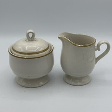 Mikasa Stone Harvest Creamer and Lidded Sugar Bowl KD100 