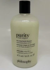 Philosophy Purity Made Simple One Step Facial Cleanser Wash 16 oz Sealed Pop Top