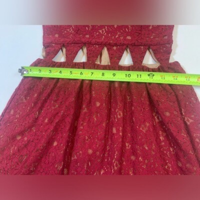 Lovers + Friends cutout red crimson lace mini dress, size small (bin F) |  eBay