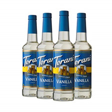 Torani Sugar Free Syrup, Vanilla, 25.4 Ounces Pack of 4