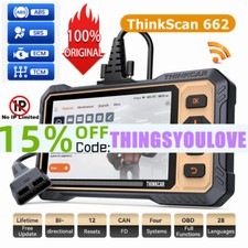  2025 ThinkScan 662 OBD2 Scanner Engine ABS S...