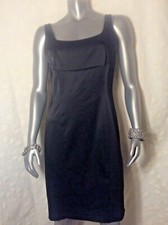 Ann Taylor Stretch Dress Black 10 Cool Silky Fitted Excellent U.S.Domestic Shipp