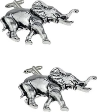 Elephant  Cufflinks fine English pewter Cufflink refa20