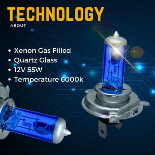 H4 472 55w Super White Xenon HID Bright Upgrade Headlight Headlamp Car Bulbs 12v - Picture 4 of 13