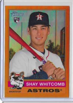 2025 Topps Heritage Shay Whitcomb #362 Chrome Orange Refractor #11/25 Rookie RC