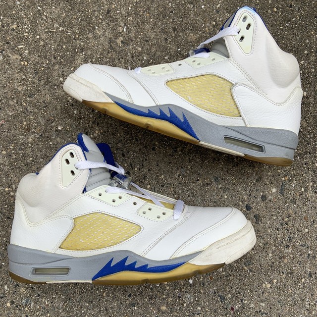 Air Jordan Retro 5 Stealth Gray White Blue 2006 Basketball Sneakers Size 10.5 | eBay