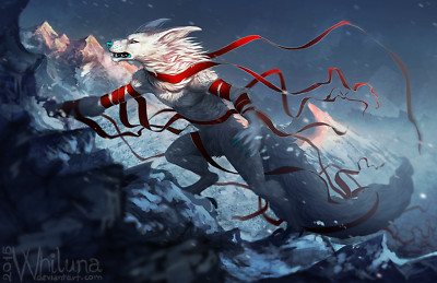 Anime anthro animals wolf Playmat Gaming Mat