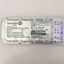 IVERMECTIN TABLETS/12 M G/ **ONE STRIP OF 10/...