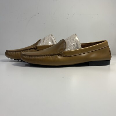 TOD S Men s Size 39.5 European /7 US Leather Loafer Tan Shoes Made In Italy