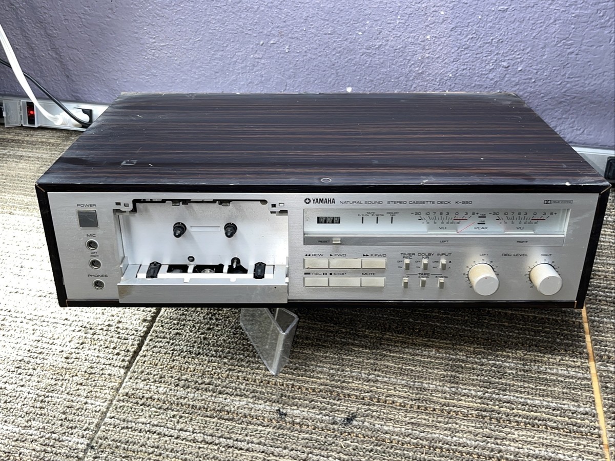 YAMAHA K-550 カセットデッキ動作品保証有 新品テープ2本付属超お買得 Yamaha K-550 Stereo Cassette Tape Deck Pure Sendust Head For