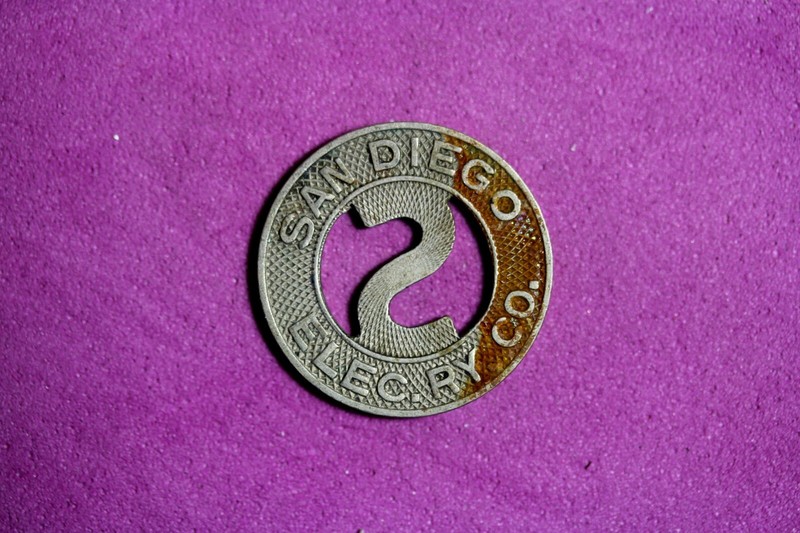 San Diego Electric Ry. Co. Transit Fare Token #M19783