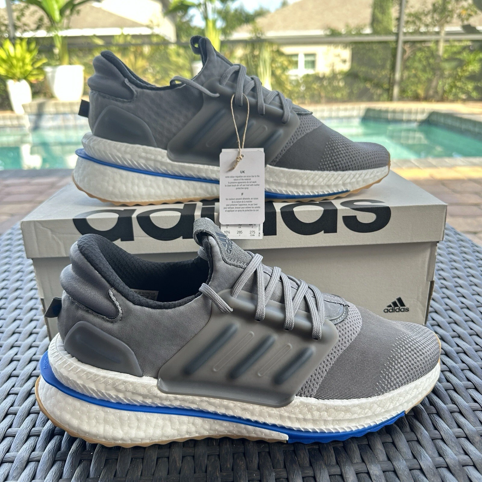 Adidas X_PLRBOOST Grey Men's Athletic Shoes ID9575 Size 12