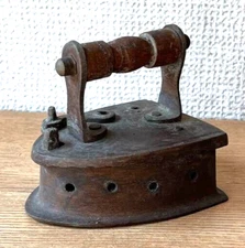 Charcoal IRON Showa Retro Laundry Clothes Housework H3.0inch Japanese Vintage FS