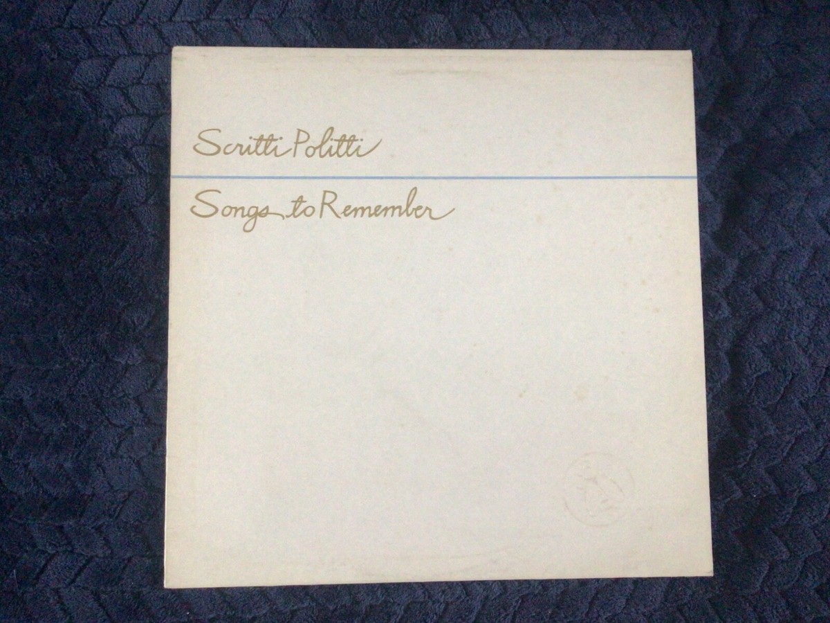 Scritti Politti Songs to remember vinyl LP record | eBay UK