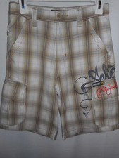 ECKO Cargo Shorts Plaid Skate Size Youth Boys Size 12 EUC