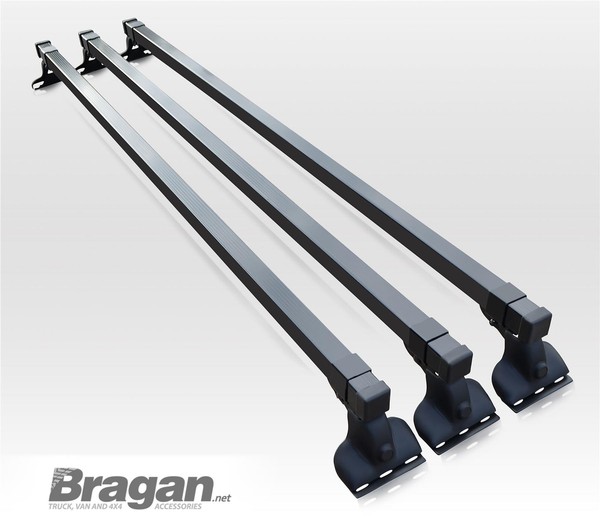 Bragan Rack Bars 3 Bar FüR Volkswagen T5 Transporter Caravelle 2004-2015 Schwarz-image