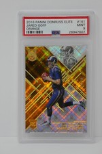 2016 Panini Donruss Elite #161 Jared Goff Orange/10 Rookie PSA 9 MINT Lions