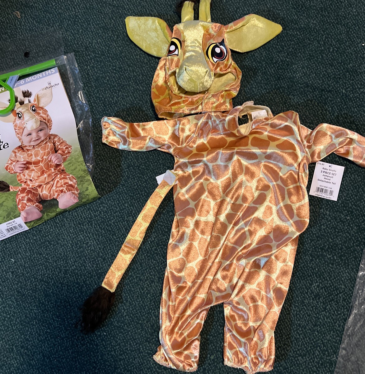 Baby Giraffe Zoo Animal Halloween Safari Costume Newborn Infant 0-6 Months