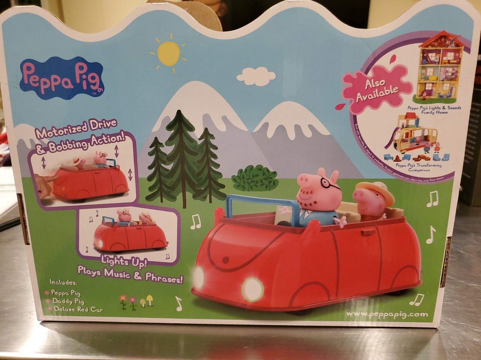 peppa pig lights & sounds family fun car