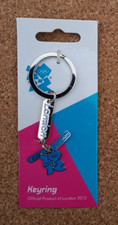 OFFICIAL LONDON 2012 OLYMPIC BLUE LOGO CHARM KEYCHAIN KEYRING NEW!