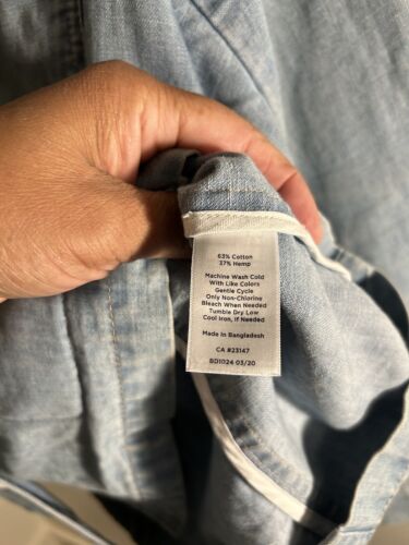 Talbots blaue leichte Denim Jeansjacke Stretchbund definierende Taschen Gr. XL - Bild 7 von 11
