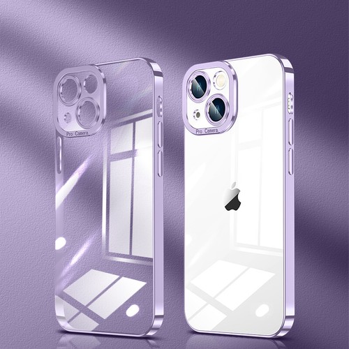 For iPhone 16 Pro Max 15 14 Pro 13 12 11 Plating Clear Soft TPU Phone Case Cover - Picture 27 of 33