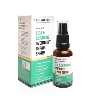Dr. Sheth's Cica  Overnight Repair Face Serum (Vegan)  30ml