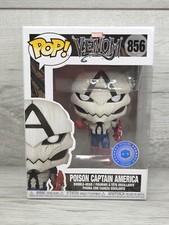 Funko Pop! Vinilo exclusivo Marvel Venom Poison Capitán América #856 Pop In A Box
