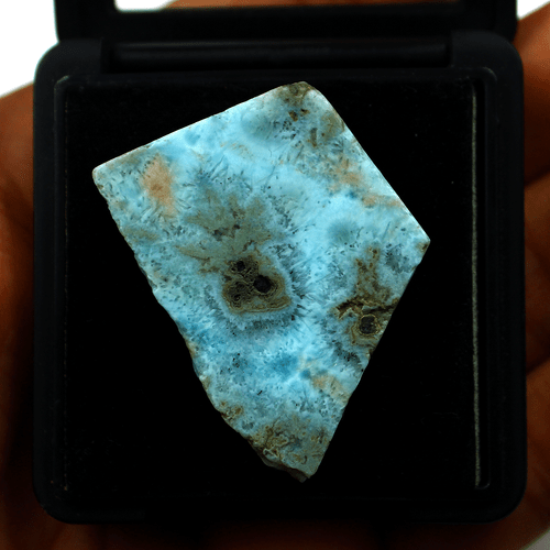 17,2 g fetta di cristallo grezzo naturale dominicano Larimar esemplare minerale curativo druso - Foto 5 di 14
