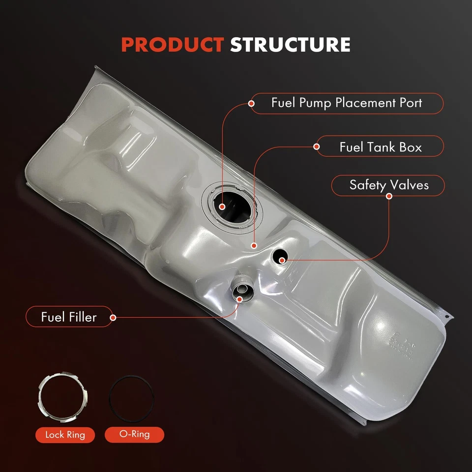 Novo tanque de combustível de 16 galões para chassi de motorhome Ford F-150 F-250 F-350 87-89 F-53 - Imagem 2 de 4