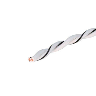 100cm Auto Lautsprecherkabel verdrillt 2,5 qmm OFC Kupfer Kabel, weiß | 5,99 /m