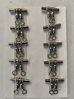 100 Pack Double Sleeve Swivels 3/0 for 1/8'' bar