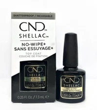 CND Shellac No-Wipe+ Top Coat .25 fl. oz/ 7.5 mL New Product 2023