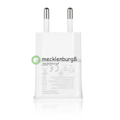 5V 2A USB EU Plug 1 Port Wall Charger Fast Charging Travel Power Adaptor White