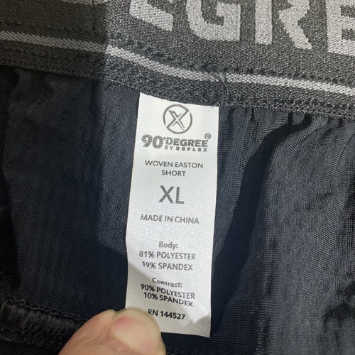 90 Degree By Reflex Men's Zephyr 7" Shorts Black Zip Pockets XL 19% Spandex - Picture 7 of 7