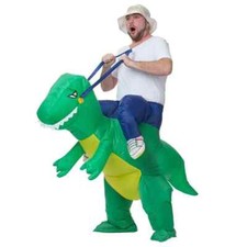 NEW Ride On Dinosaur Costume Adult Inflatable Mascot Animal Halloween Funny
