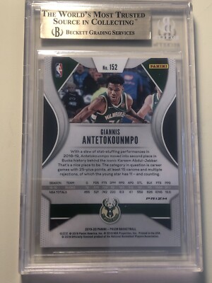 2019 Panini Prizm #152 Giannis Antetokounmpo CHOICE RED /88 Bgs