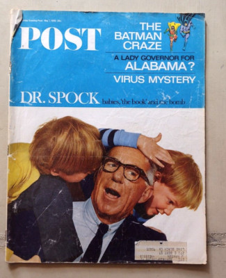 Saturday Evening Post May 7 1966 Batman Craze/Adam West/Burt Ward/Dr. Spock