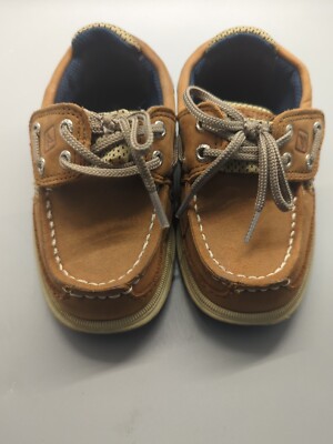 Boys Sperry Boat Shoes Sperry Boys Shoes Lanyard Ac Dk Tan Navy 7m